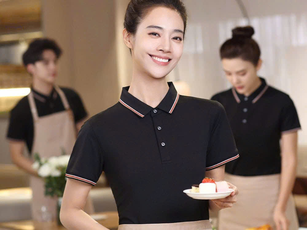 Áo thun đồng phục cổ trụ